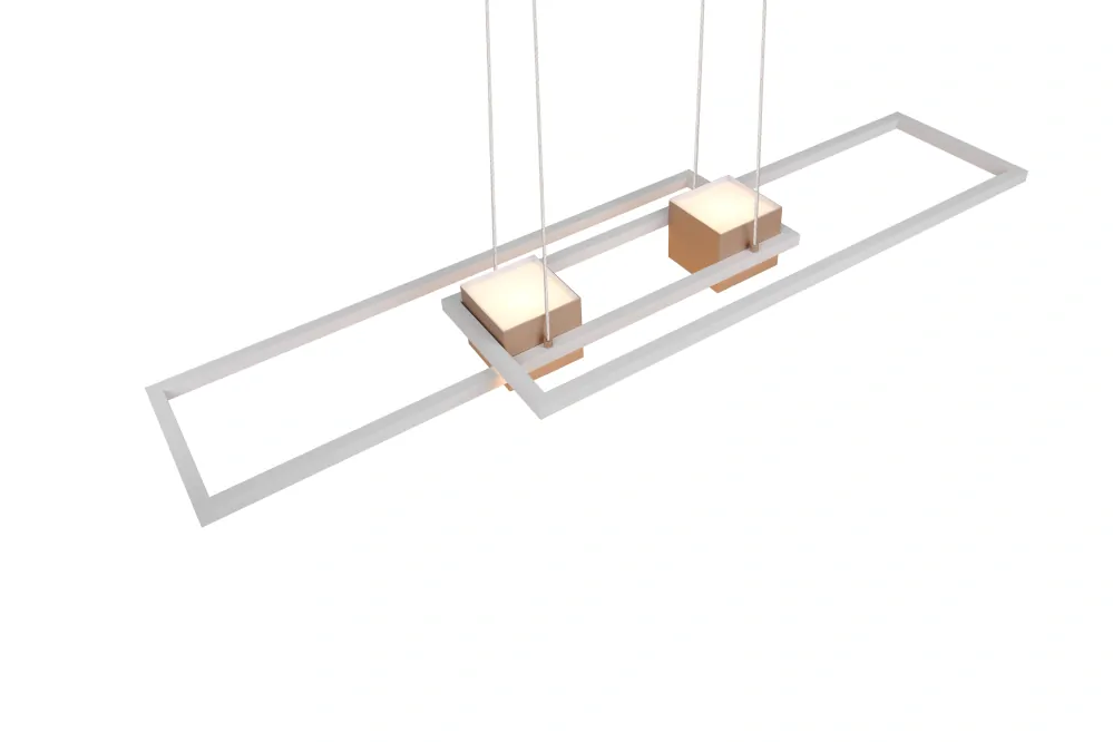 Trio Leuchten 347710465 ALBANY - Závěsné LED bílo hnědé svítidlo s dálkovým ovladačem, LED 37W, 2700 - 6500K, 100 x 28cm