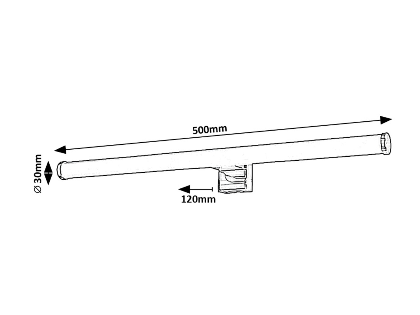 Rabalux 75038 NOUR - Koupelnové svítidlo nad zrcadlo, LED 9W, 920lm, 4000K, 50cm, IP44