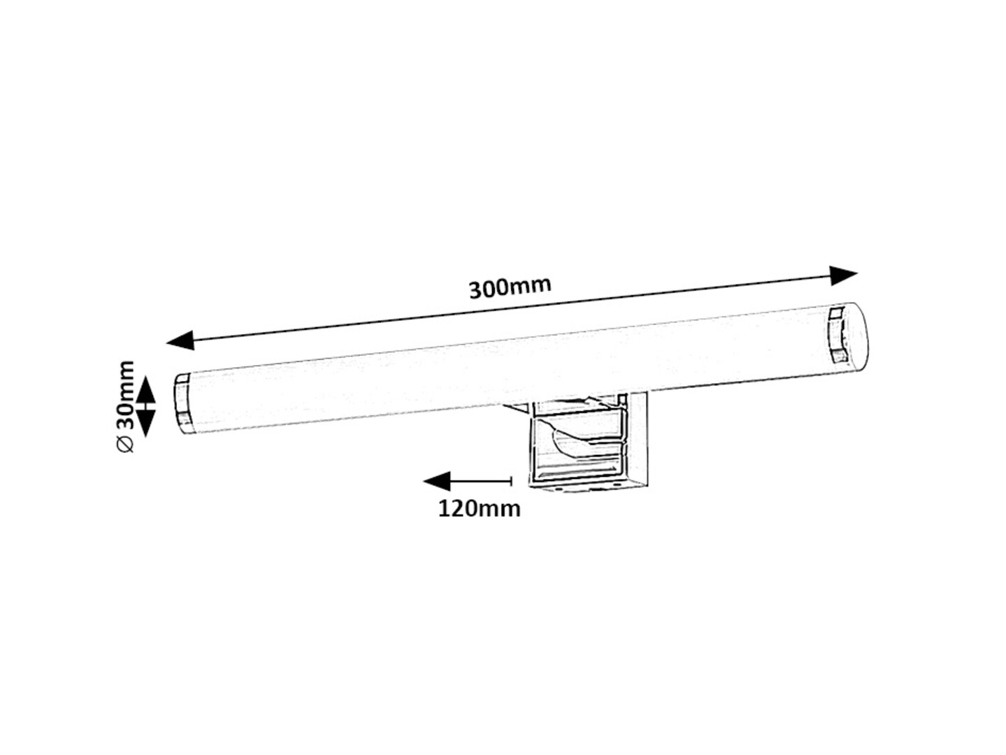 Rabalux 75037 NOUR - Koupelnové svítidlo nad zrcadlo, LED 5W, 530lm, 4000K, 30cm, IP44