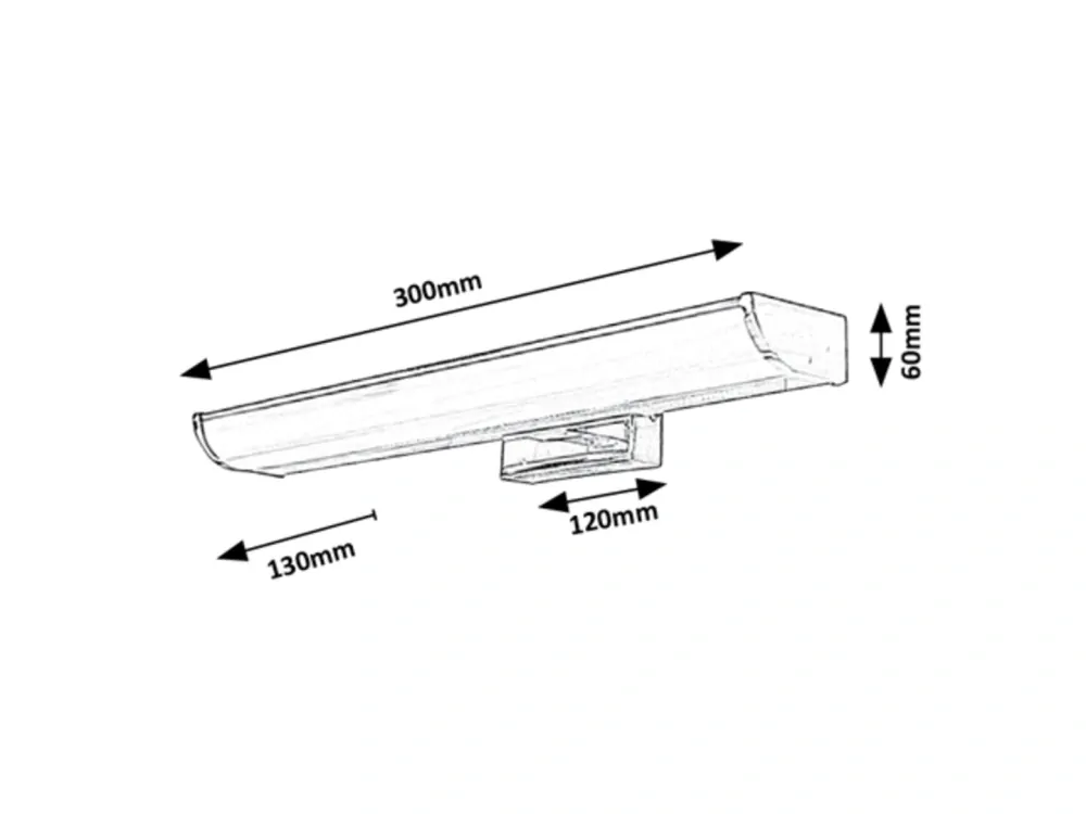 Rabalux 5062 EVRON - Koupelnové svítidlo nad zrcadlo umyvadlo, LED 5W, 400lm, 4000K, 30cm, IP44
