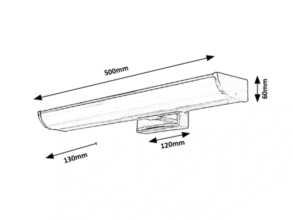 Rabalux 5063 EVRON - Koupelnové svítidlo nad zrcadlo umyvadlo, LED 7,5W, 600lm, 4000K, 50cm, IP44