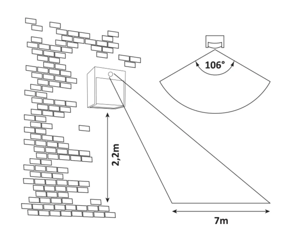 Rabalux 7479 BALIMO - LED venkovní bílé nástěnné svítidlo s čidlem, LED 12W, 4000K, IP44