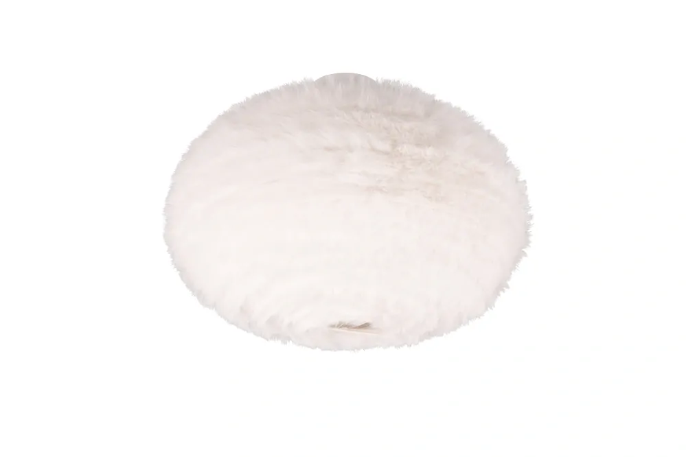Trio Leuchten R61582001 FURRY - Stropní bílé plyšové svítidlo, 2 x E27, Ø 50cm