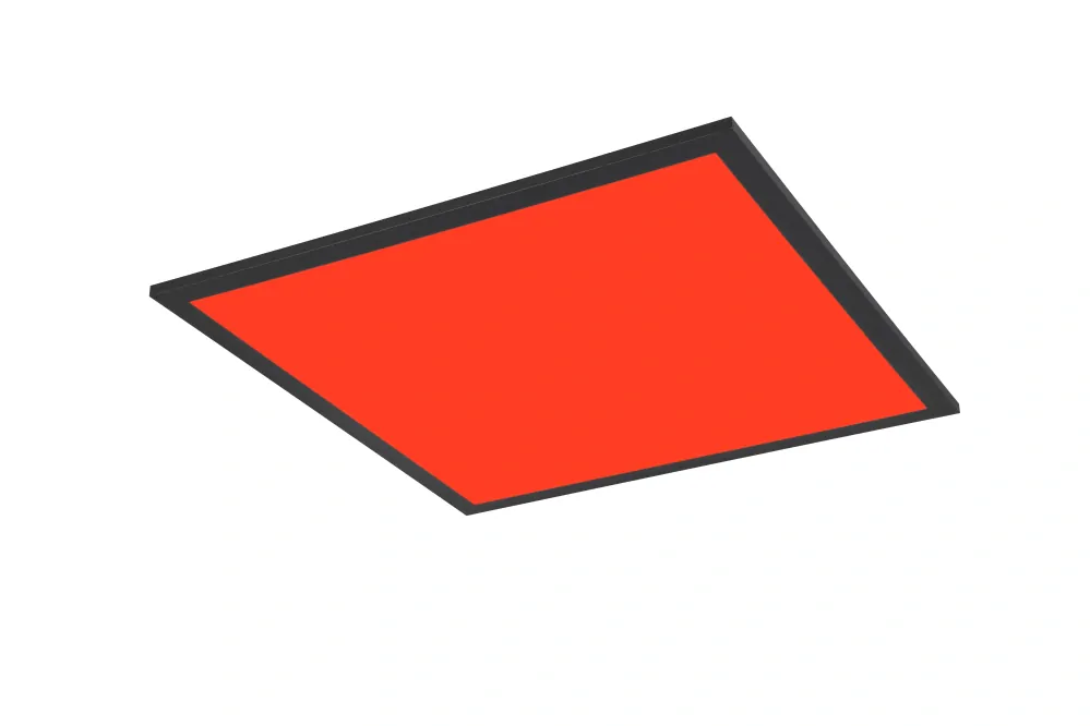 Trio Leuchten R67664532 BETA - LED černé stmívatelné stropní RGB svítidlo, dálkový ovladač, LED 20W, 2700 - 6500K + RGB, 44 x 44cm