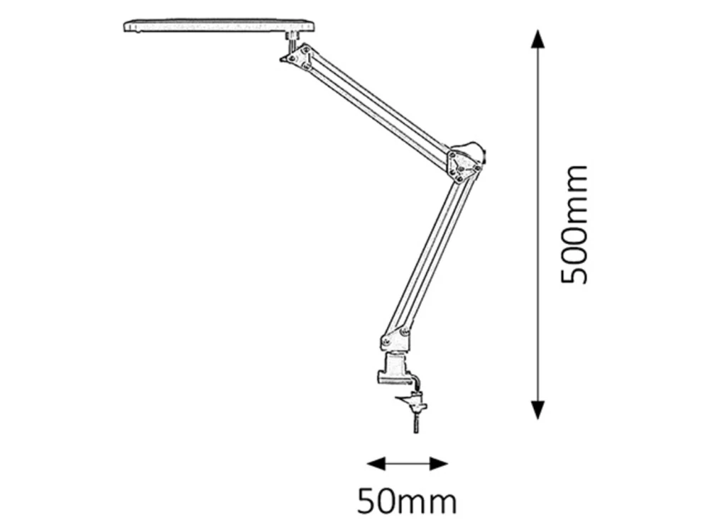 Rabalux 4420 RAUL - Stříbrná LED lampa na desku stolu, LED 6W, 4000K