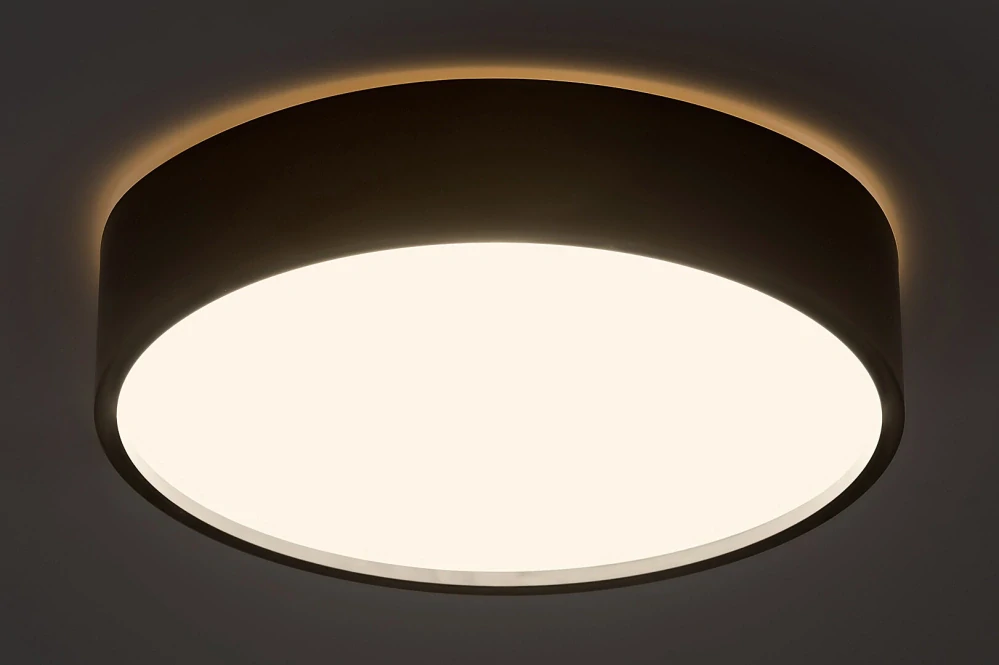 Rabalux 75011 LARCIA - LED černé stropní svítidlo s čidlem, Ø 28,5cm, 19W, 4000K, IP44