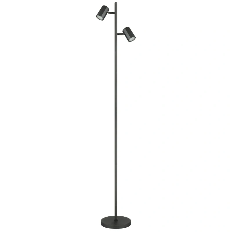 Globo 57918S JAMES - Stojací lampa v tmavě šedé barvě, 2 x GU10