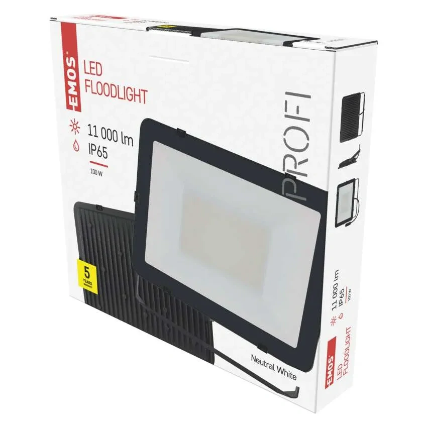 Emos ZS2652 INOVO - LED venkovní reflektor v antracitové barvě, 100W, 11000lm, 4000K, IP65