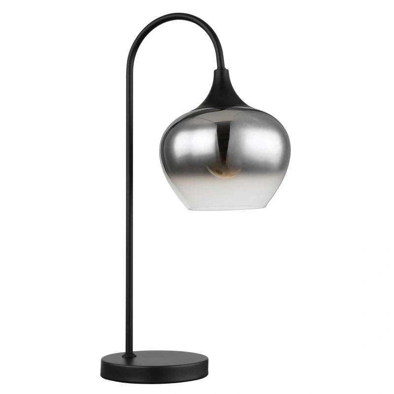 Globo 15548T MAXY - Černá stolní lampa s kouřovým stínidlem, 1 x E27