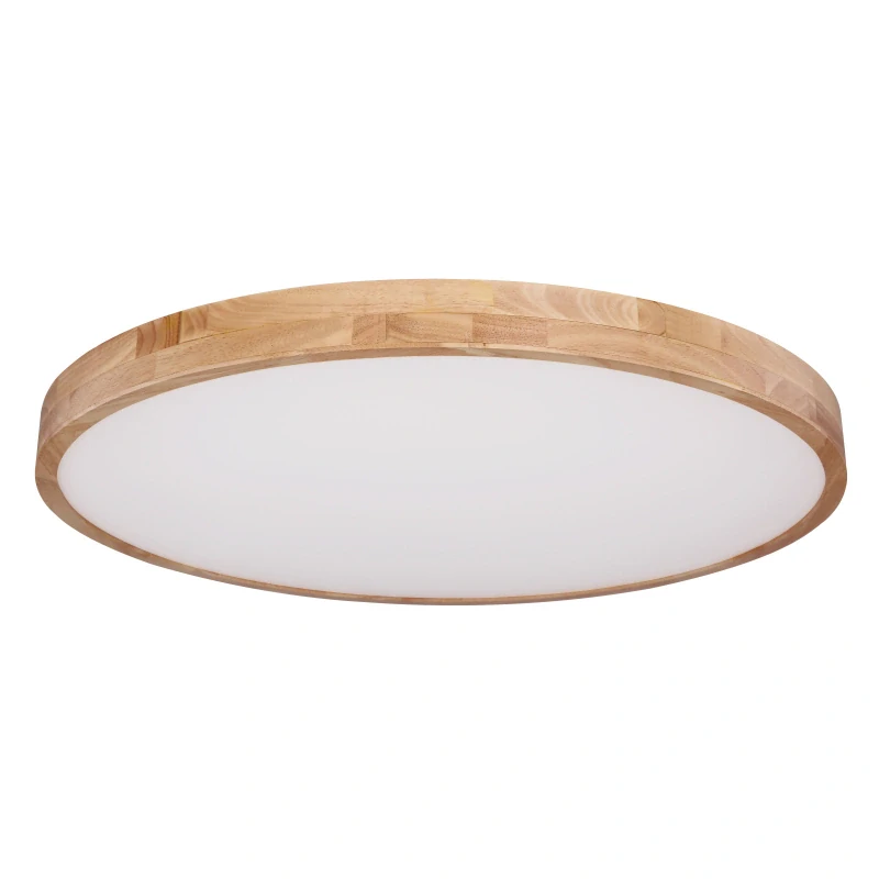 Globo 41745-60 RAINER - Moderní dřevěné stropní kulaté LED svítidlo s dálkovým ovladačem, LED 60W, 3000 - 6000K, Ø 80cm