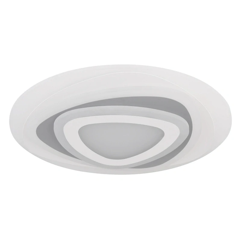 Globo 48012-46 SABATINO - Moderní stropní lustr v bílé a šedé barvě stmívatelný ovladačem, LED 46W, 3000 - 6000K, Ø 50cm
