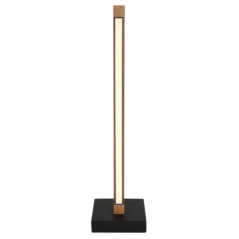 Globo 67849T STARLA - LED stolní lampa v černé barvě se dřevem, LED 8W, 3000K , 48cm