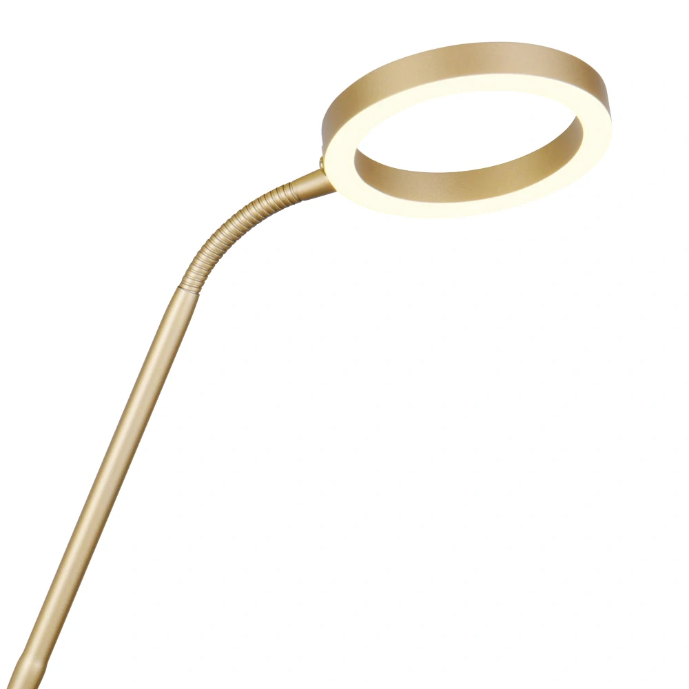 Trio Leuchten 449510279 WILLIS - Moderní stojací LED stmívatelná lampa ve zlaté barvě, LED 39W + 5,5W, 2700+3200+4000K, 180cm