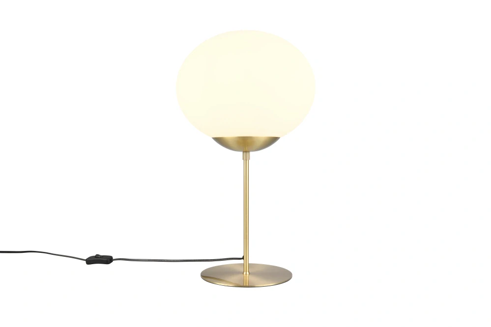 Trio Leuchten 563100108 FOMENTO - Mosazná stolní lampa se skleněným stínidlem, 1 x E27, Ø 30cm