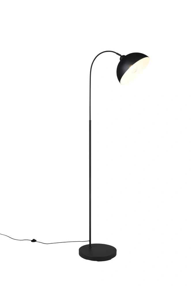 Trio Leuchten R41871032 SIERRA - Stojací oblouková lampa v černé barvě, 1 x E27, 170cm