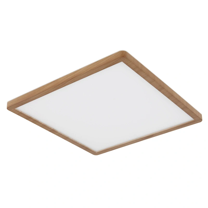 Globo 41563-24WW SAPANA - Stropní koupelnové svítidlo v imitaci dřeva, stmívatelné vypínačem, LED 24W, 3000K, 42 x 42cm