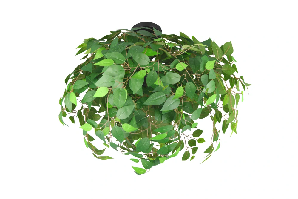 Trio Leuchten R60463015 LEAVY - Moderní stropní lustr s lístečky v zelené barvě Ø 73cm, 3 x E14