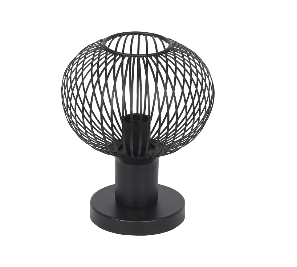 Trio Leuchten 565700132 GILA - Vintage stolní lampička na noční stolek, 1 x E27, Ø 23cm