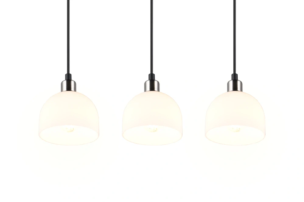 Trio Leuchten R31863007 MOLLY - Závěsné trojramenné svítidlo s mléčnými skleněnými stínidly, 3 x E14, 60cm