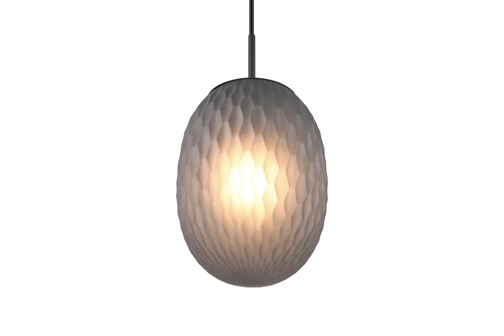 Trio Leuchten 364200154 FACETTE - Závěsný kuchyňský lustr se skleněným stínidlem, 1 x E27, Ø 17cm