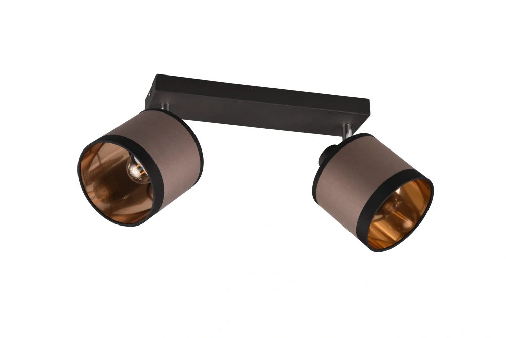 Trio Leuchten R81552041 DAVOS - Stropní moderní svítidlo s hnědými textilní stínidly, 2 x E14