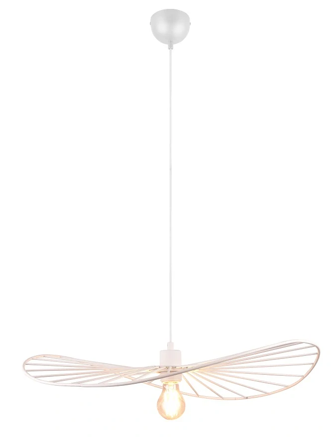 Trio Leuchten R31451031 CHAPEAU - Závěsné kovové vintage svítidlo v bílé barvě, 1 x E27, Ø 60cm