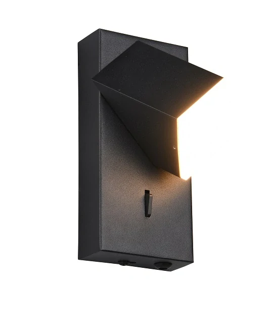 Trio Leuchten 248570132 RAGLAN - Nástěnná černá LED lampička s vypínačem, LED 3,8W, 3000K