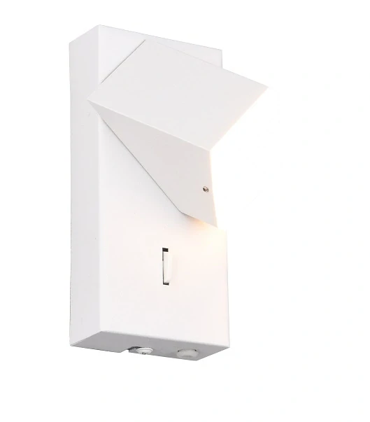 Trio Leuchten 248570131 RAGLAN - Nástěnná bílá LED lampička s vypínačem, LED 3,8W, 3000K