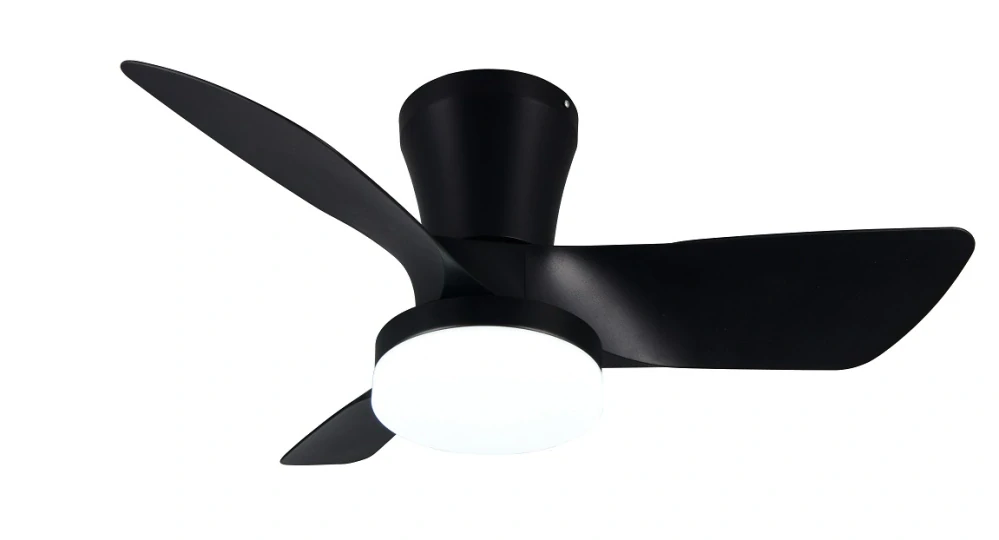 Trio Leuchten R64412132 RANDERS - Stropní LED černý ventilátor s dálkovým ovladačem, LED 20W, 2700-6000K, Ø 76cm