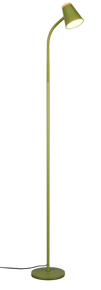 Trio Leuchten R45831115 PONGO - Čtecí stojací lampa v zelené barvě, LED 4,5W, 500lm, 3000K, 145cm
