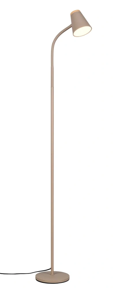 Trio Leuchten R45831143 PONGO - Čtecí stojací lampa v jemně hnědé barvě, LED 4,5W, 500lm, 3000K, 145cm