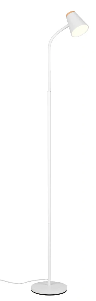 Trio Leuchten R45831101 PONGO - Čtecí stojací lampa v bílé barvě, LED 4,5W, 500lm, 3000K, 145cm