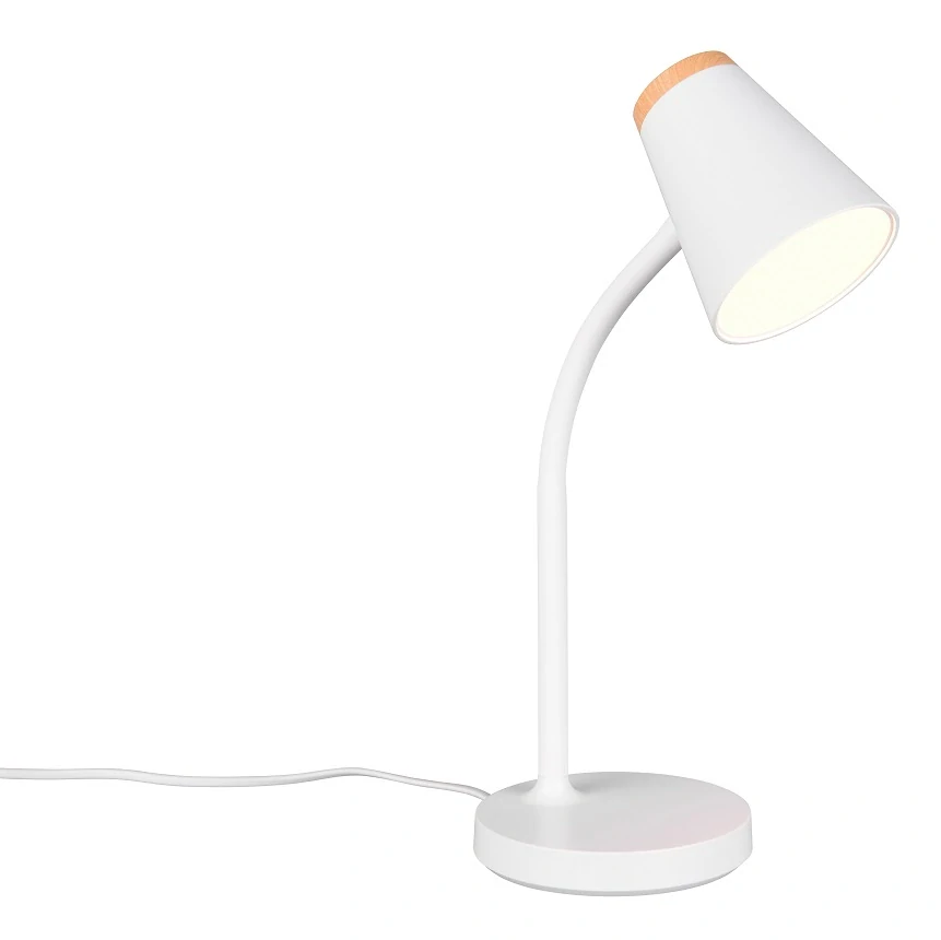 Trio Leuchten R55831101 PONGO - Čtecí stolní lampa v bílé barvě, LED 4,5W, 500lm, 3000K, 36cm