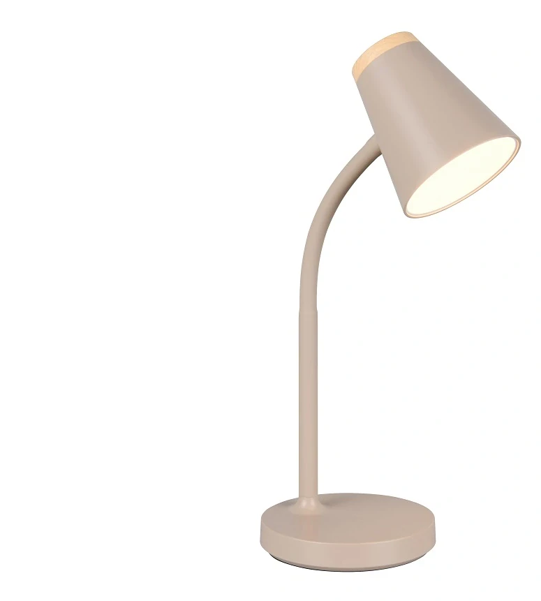 Trio Leuchten R55831143 PONGO - Čtecí stolní lampa v jemně hnědé barvě, LED 4,5W, 500lm, 3000K, 36cm