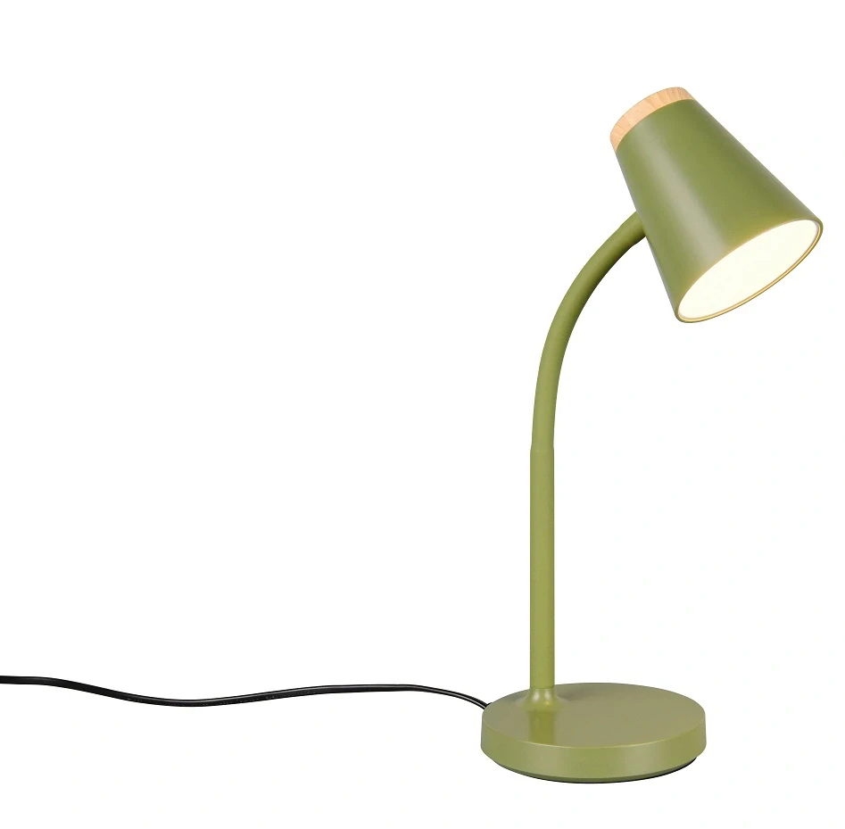 Trio Leuchten R55831115 PONGO - Čtecí stolní lampa v zelené barvě, LED 4,5W, 500lm, 3000K, 36cm
