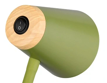 Trio Leuchten R25831115 PONGO - Čtecí lampička se skřipcem v zelené barvě, LED 4,5W, 500lm, 3000K