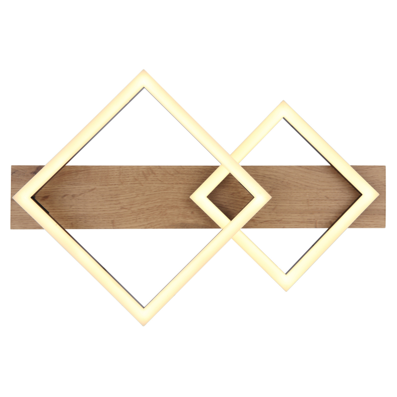 Globo 67294D1 BEATRIX - Stropní LED svítidlo v černé barvě s MDF dřevem, LED 18W, 3000K