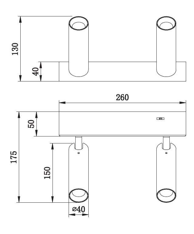 Trio Leuchten 849210232 AMBALA - LED stropní bodové svítidlo v černé barvě s přepínačem barvy světla 2300 + 3000 + 4000K, LED 2 x 5,5W