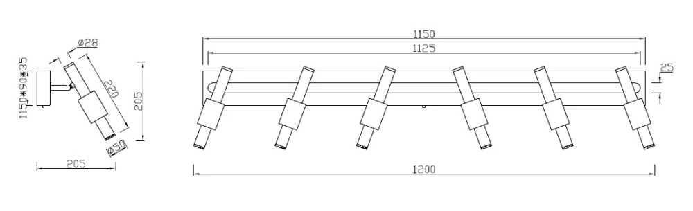 Trio Leuchten 855310632 IKARIS - LED stropní svítidlo v černé a kávové barvě s přepínačem barvy světla 2300 + 3000 + 4000K, LED 27W
