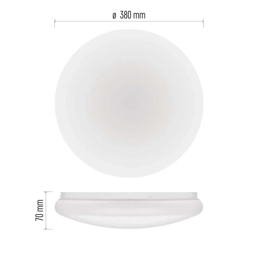 EMOS ZM3408 TIVI - Koupelnové stropní LED svítidlo 12,5W, 2100lm, IP44, 4000K, Ø 38cm