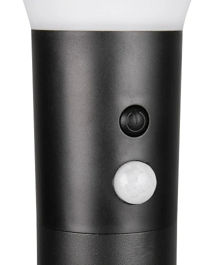 Trio Leuchten R54676132 GORDA - LED stojací venkovní hybridní solární svítidlo se soumrakovým čidlem v černé barvě, LED 3,5W, 500lm, 4000K, IP44, 57cm