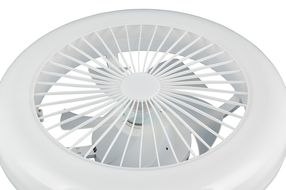Trio Leuchten R64032101 MORA - Levný stropní LED ventilátor s dálkovým ovladačem, LED 13W, 1400lm, 2700-6500K, Ø 45cm
