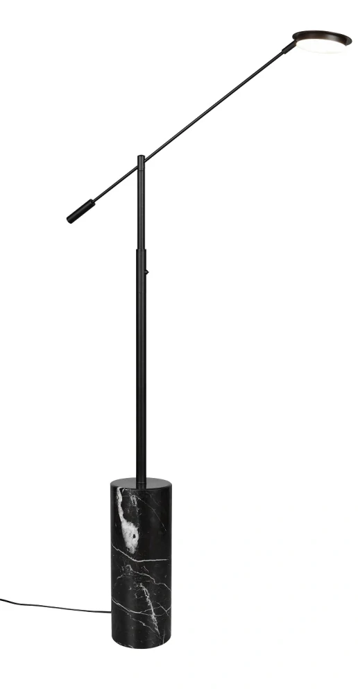 Trio Leuchten 454610132 FIORA - Stmívatelná černá stojací lampa se změnou barvy světla, LED 10W, 1200lm, 2300+3000+4000K, 145cm