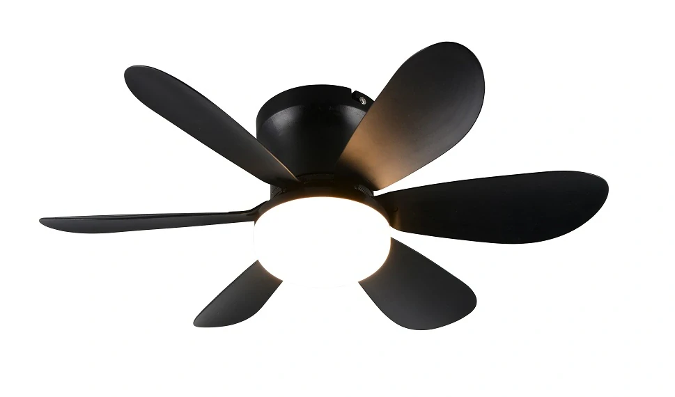 Trio Leuchten R67462132 LUND - Stropní LED černý ventilátor s dálkovým ovladačem, LED 8W, 2700-6500K, Ø 53cm