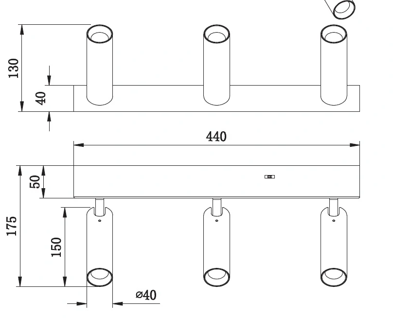 Trio Leuchten 849210365 AMBALA - LED stropní bodové svítidlo v kávové barvě s přepínačem barvy světla 2300 + 3000 + 4000K, LED 3 x 5,5W