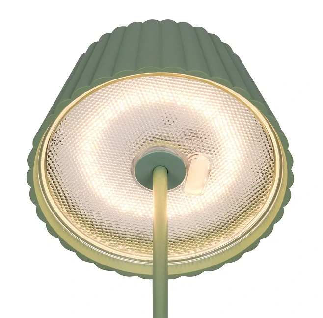 Trio Leuchten R47706149 SUAREZ - Venkovní přenosná stmívatelná nabíjecí stojací lampa v pistáciové barvě, IP44, LED 1,5W, 3000K, 123cm