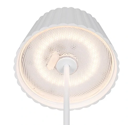Trio Leuchten R47706131 SUAREZ - Venkovní přenosná stmívatelná nabíjecí stojací lampa v bílé barvě, IP44, LED 1,5W, 3000K, 123cm