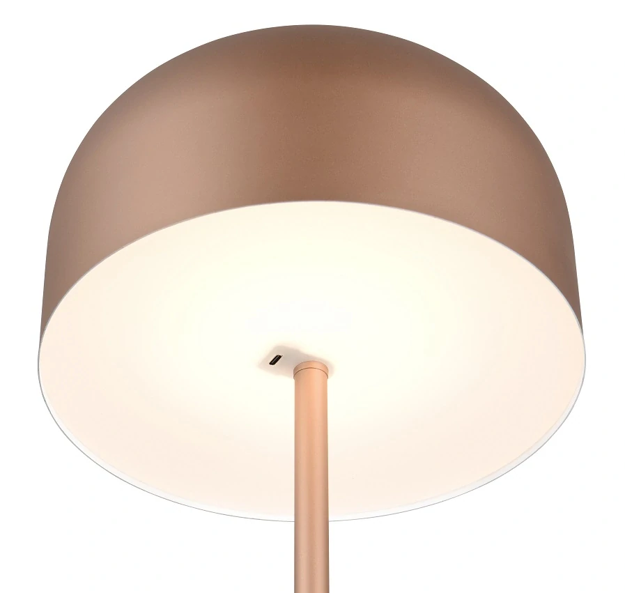 Trio Leuchten R49151165 JEFF - Stmívatelná nabíjecí přenosná stojací lampa v metalické kávové barvě, LED 2,5W, 3000K, 147cm