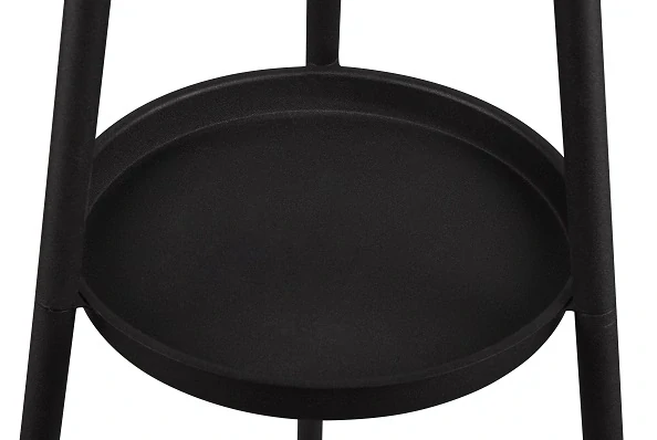 Trio Leuchten R41561032 COLETTE - Stojací lampa s kovovou černou trojnožkou a textilním stínidlem, 1 x E27, 152cm