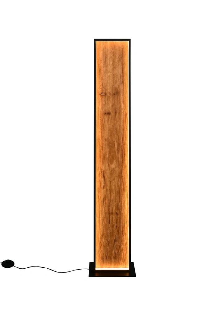 Trio Leuchten 455510130 KALEA - Stmívatelná LED dřevěná stojací lampa, 35W, 3000K, výška 120cm